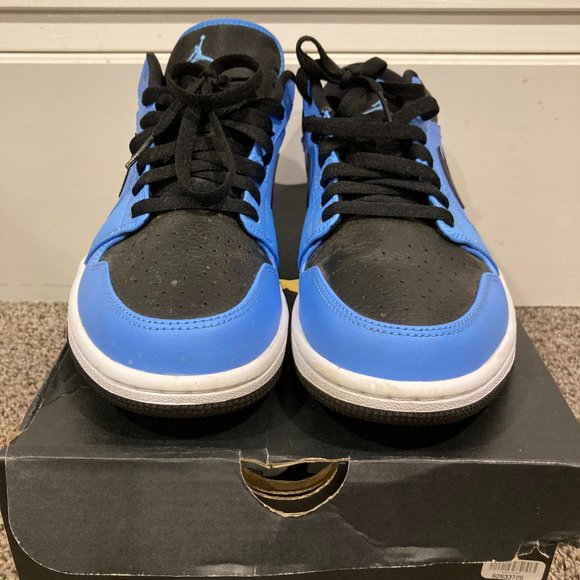 Nike Jordan 1 Low “ University Blue Black “ - Men Size 10 - Pre Owned - Picture 6 of 6